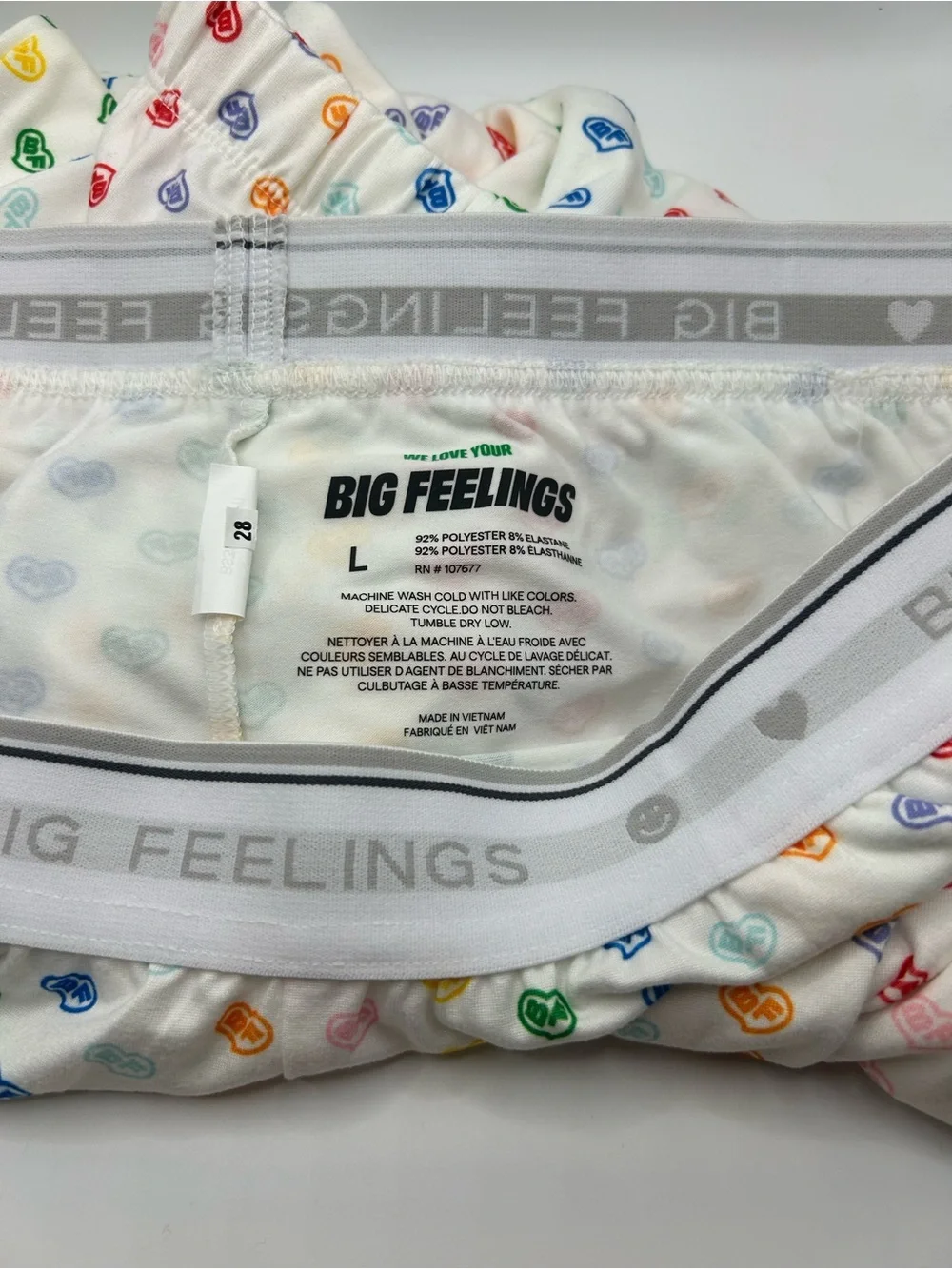 Alice + Olivia x Big Feelings Pima Cotton Rainbow Heart Pajama Set M/L NWT